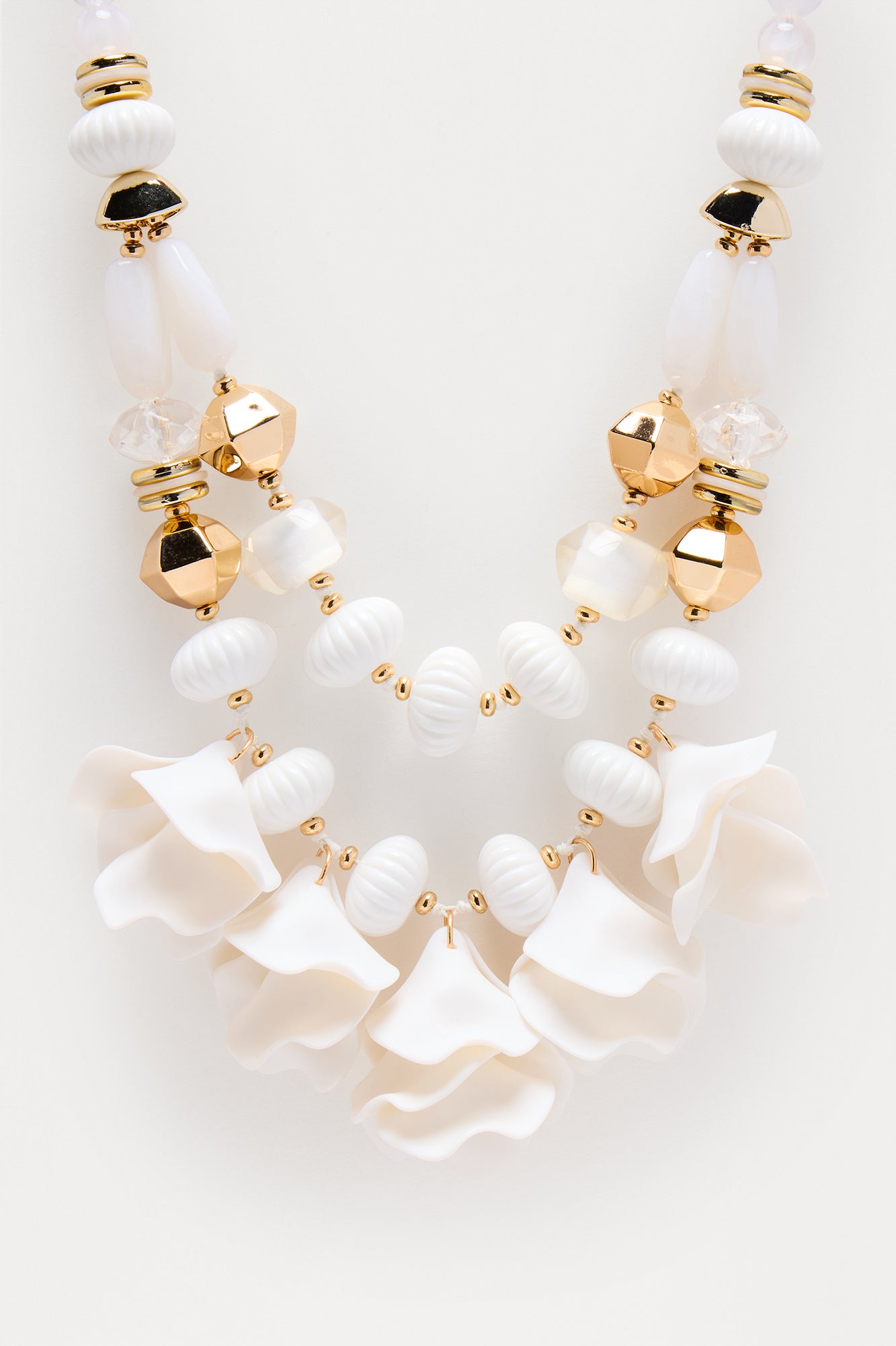 Anything But Basic Layered Necklace - White